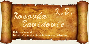 Kosovka Davidović vizit kartica